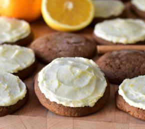 Gingerbread Cookies with Orange Buttercream Frosting Photo