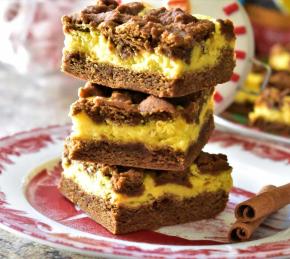 Orange-Gingerbread Cheesecake Bars Photo