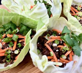 Asian-Style Ground Beef Cabbage Wraps Photo