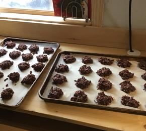 No-Bake Chocolate Coconut Cookies Photo