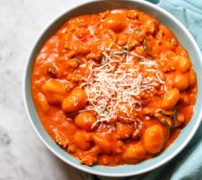 Gnocchi with Sausage in Vodka Sauce Photo