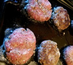 Goat Cheese-Stuffed Lamb Burgers Photo