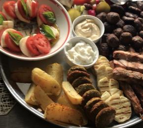 Mediterranean Turkey Meatball Sheet Pan Dinner Photo