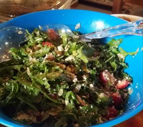 Arugula and Strawberry Salad with Feta Cheese Photo