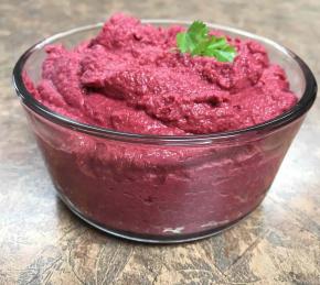 Roasted Beetroot and Garlic Hummus Photo