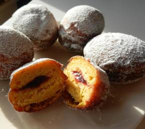 Pumpkin Sufganiot with Cranberry Jelly Photo