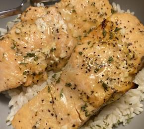 Lemon-Garlic Air Fryer Salmon Photo