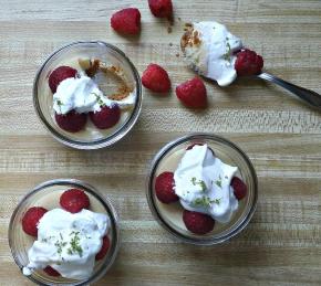 Key Lime and Raspberry Pies in Jars Photo