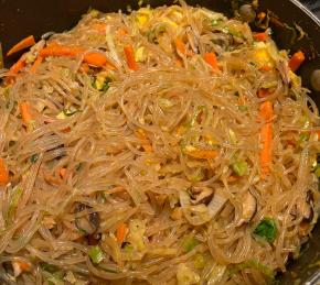 Japchae Korean Glass Noodles Photo