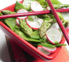 Asparagus, Snow Pea, and Radish Salad Photo