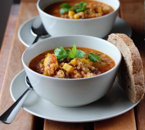 Italian Red Lentil and Brown Rice Soup Photo