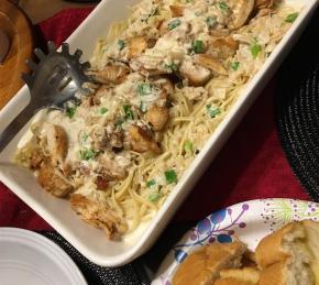 Creamy Chicken on Linguine Photo