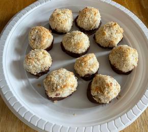 Chocolate-Dipped Coconut Macaroons Photo