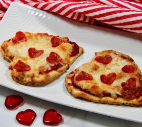 Mini Heart-Shaped Naan Pizzas Photo