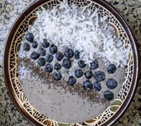 Overnight Oats Blueberry Smoothie Bowl Photo