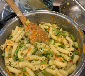 Pasta Primavera with Lemon Caper Sauce Photo