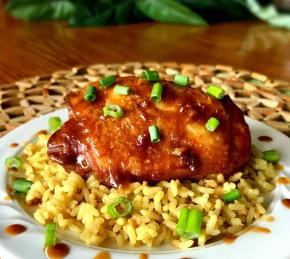 Spicy Honey-Peanut Baked Chicken Thighs Photo