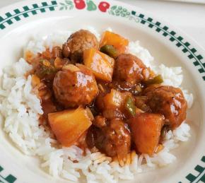 Slow Cooker Pineapple-BBQ Meatballs Photo