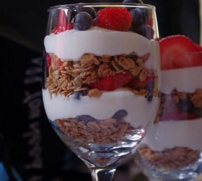 Summer Berry Parfait with Yogurt and Granola Photo