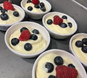 Lemon Mousse with Berries Photo