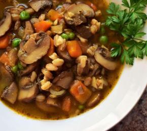 Mushroom and Farro Soup Photo