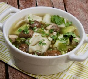 Mushroom Bok Choy Soup Photo