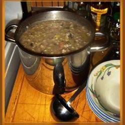 Grandpa's Beef, Mushroom, and Barley Soup Photo