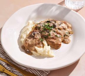 Turkey Chops with Mushroom Gravy Photo