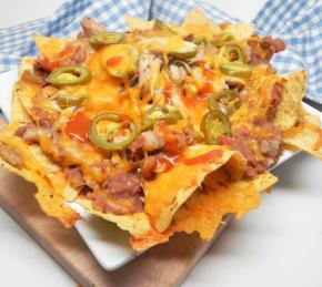 Chicken Nachos with Refried Beans Photo