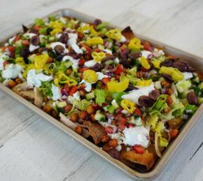 Sheet Pan Greek Salad Nachos Photo