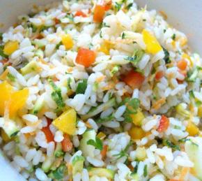 Mediterranean Rice Salad with Vegetables Photo