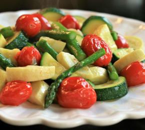 Roasted Asparagus, Zucchini, and Tomatoes Photo