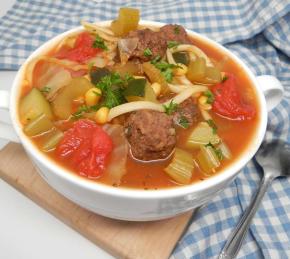 Meatball Minestrone Soup Photo