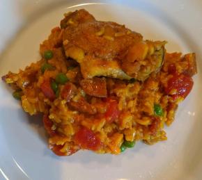 Pressure Cooker Paella with Chicken Thighs and Smoked Sausage Photo