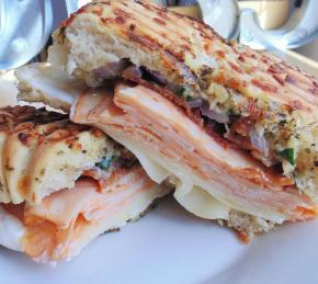 Turkey and Bacon Panini with Chipotle Mayonnaise Photo