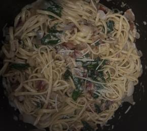 Italian Carbonara with Bacon Photo