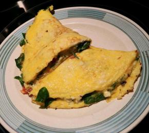 Spinach, Tomato, and Feta Egg White Omelette Photo