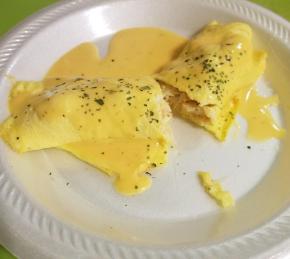 Seafood Omelets with Creamy Cheese Sauce Photo