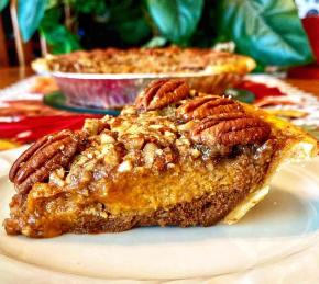 Chocolate Pumpkin Pecan Pie Photo