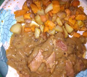 Southern Smothered Pork Chops in Brown Gravy Photo