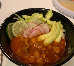 Pozole Rojo (Mexican Pork and Hominy Stew) Photo