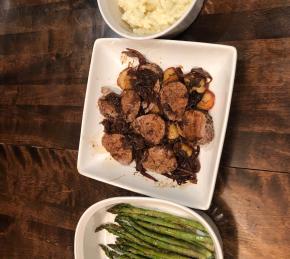 Roasted Pork Tenderloin with Fresh Plum Sauce Photo