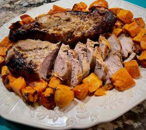 Air Fryer Pork Tenderloin with Sweet Potatoes Photo