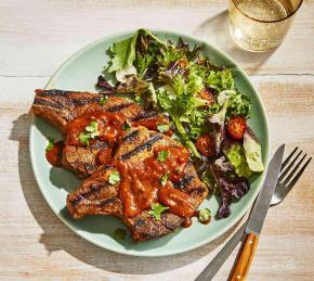 Sous Vide Maple Chipotle BBQ Pork Chops Photo