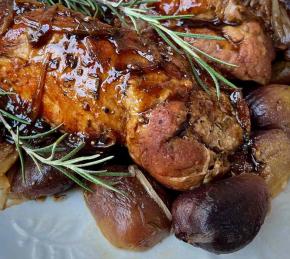 Balsamic Braised Pork Tenderloins with Fresh Figs Photo