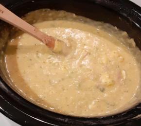 Easy Slow Cooker Cheesy Potato Soup with Ham Photo