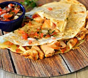 Cherry Wood-Smoked Chicken Breast Quesadillas with Pico de Gallo Photo