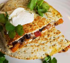 Sweet Potato-Black Bean Quesadillas Photo