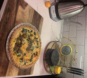 Light and Fluffy Spinach Quiche Photo