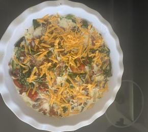 Crustless Spinach, Mushroom, and Tomato Quiche (Keto) Photo